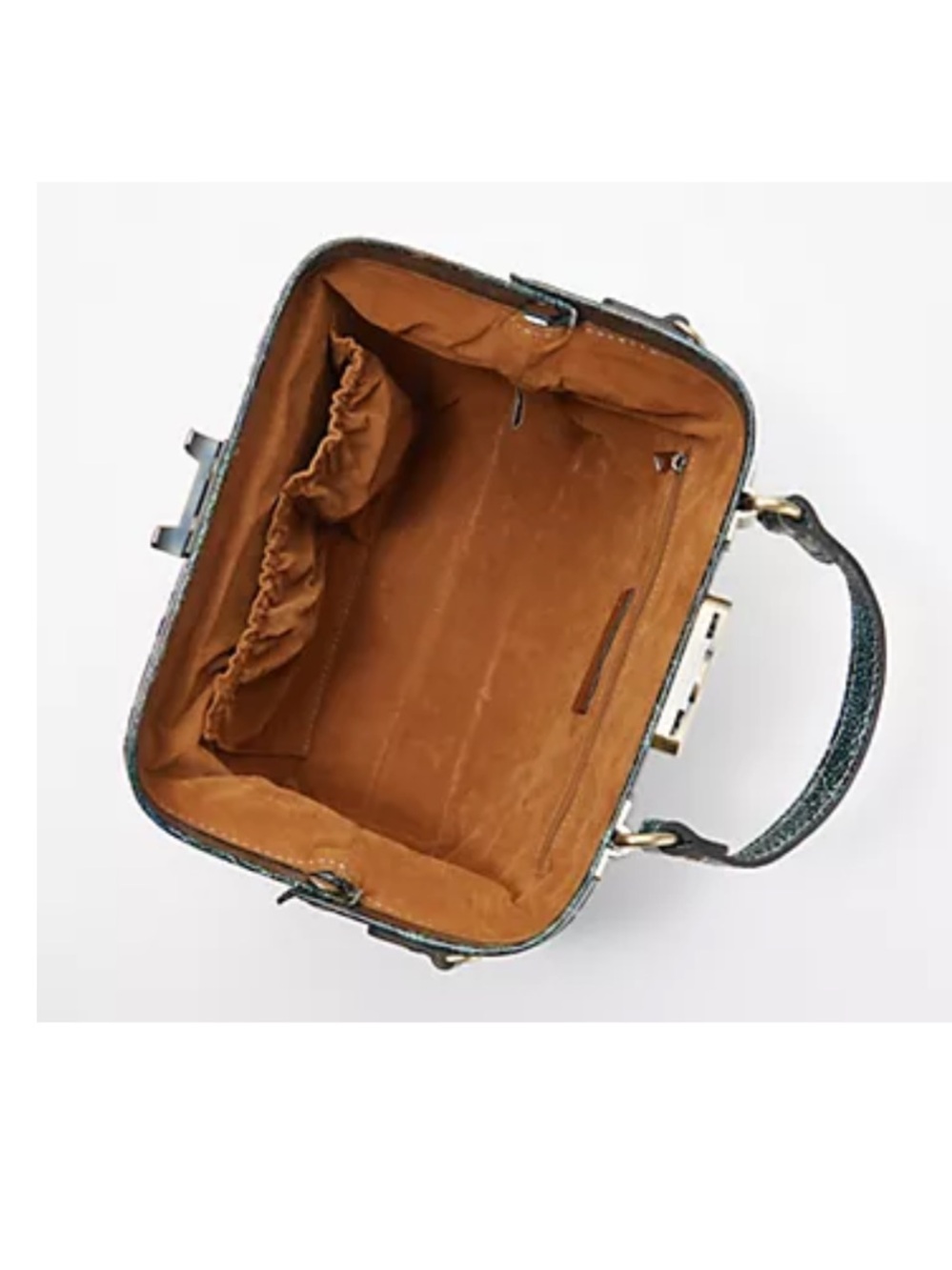 Patricia Nash Gracchi Turquoise Tooled Leather Frame Satchel. MSRP $279 - Picture 3 of 13